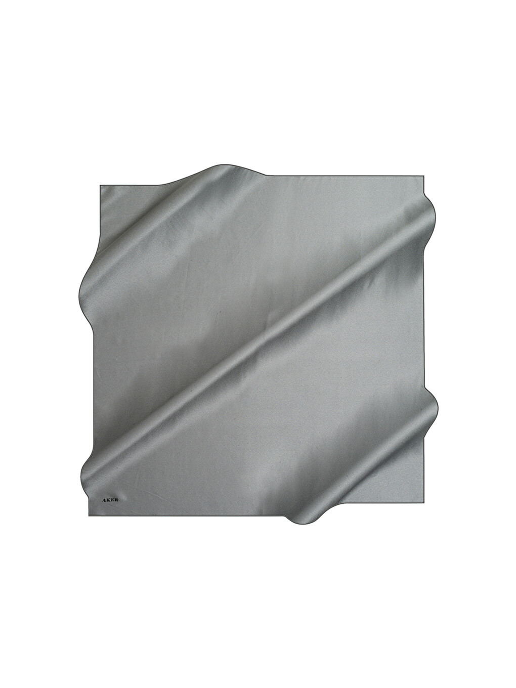 Gri 90X90 Düz Twill Eşarp