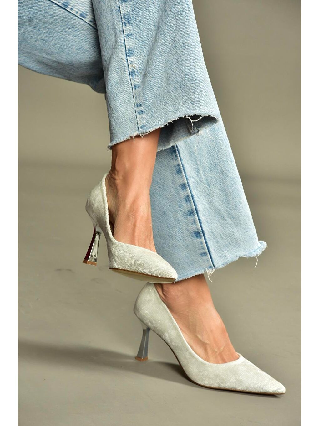 Bej Kadın Topuklu Ayakkabı V820151604-4