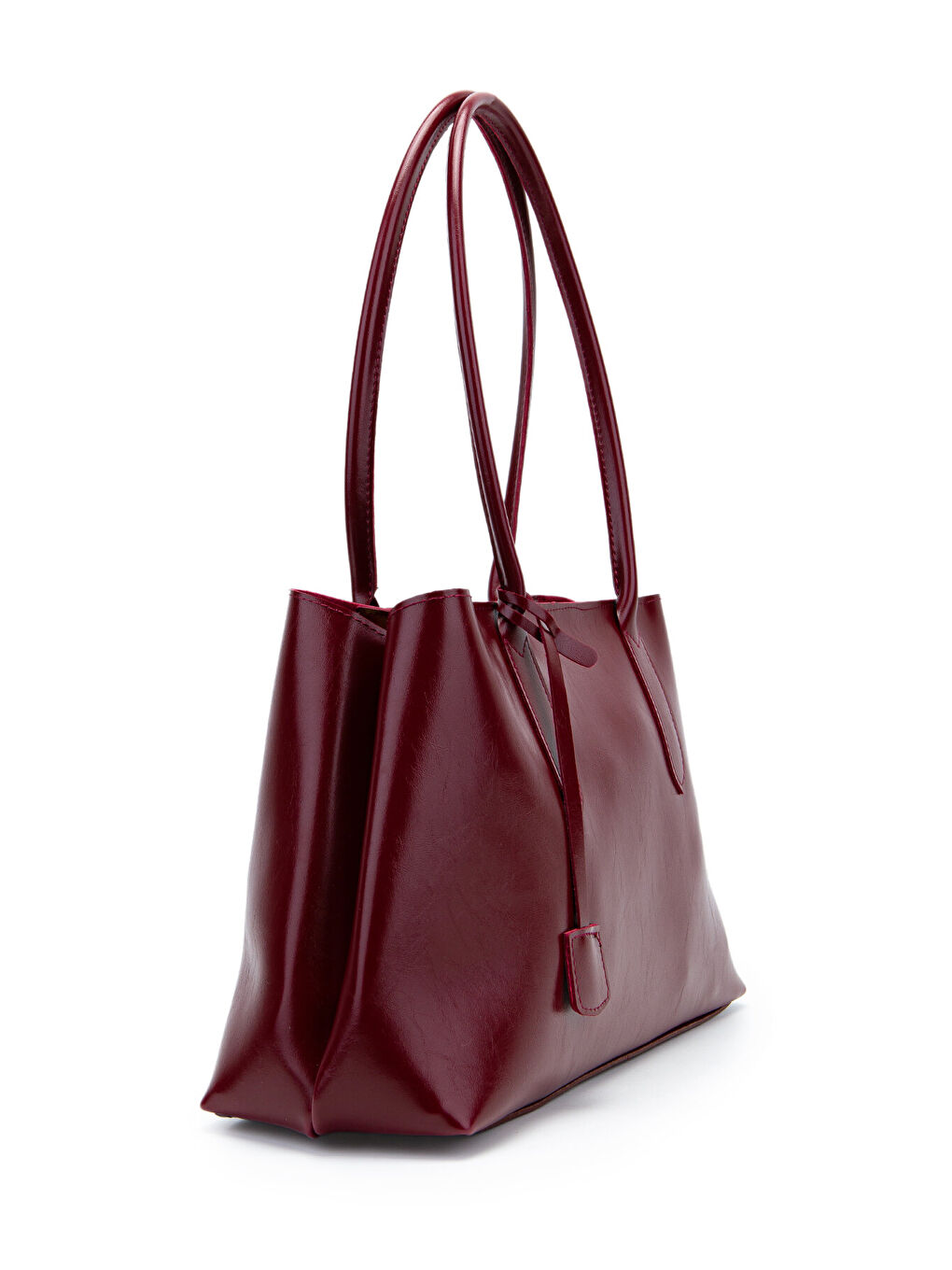 Deri Aksesuarlı Vegas Kadın Kol Çanta Bordo-1