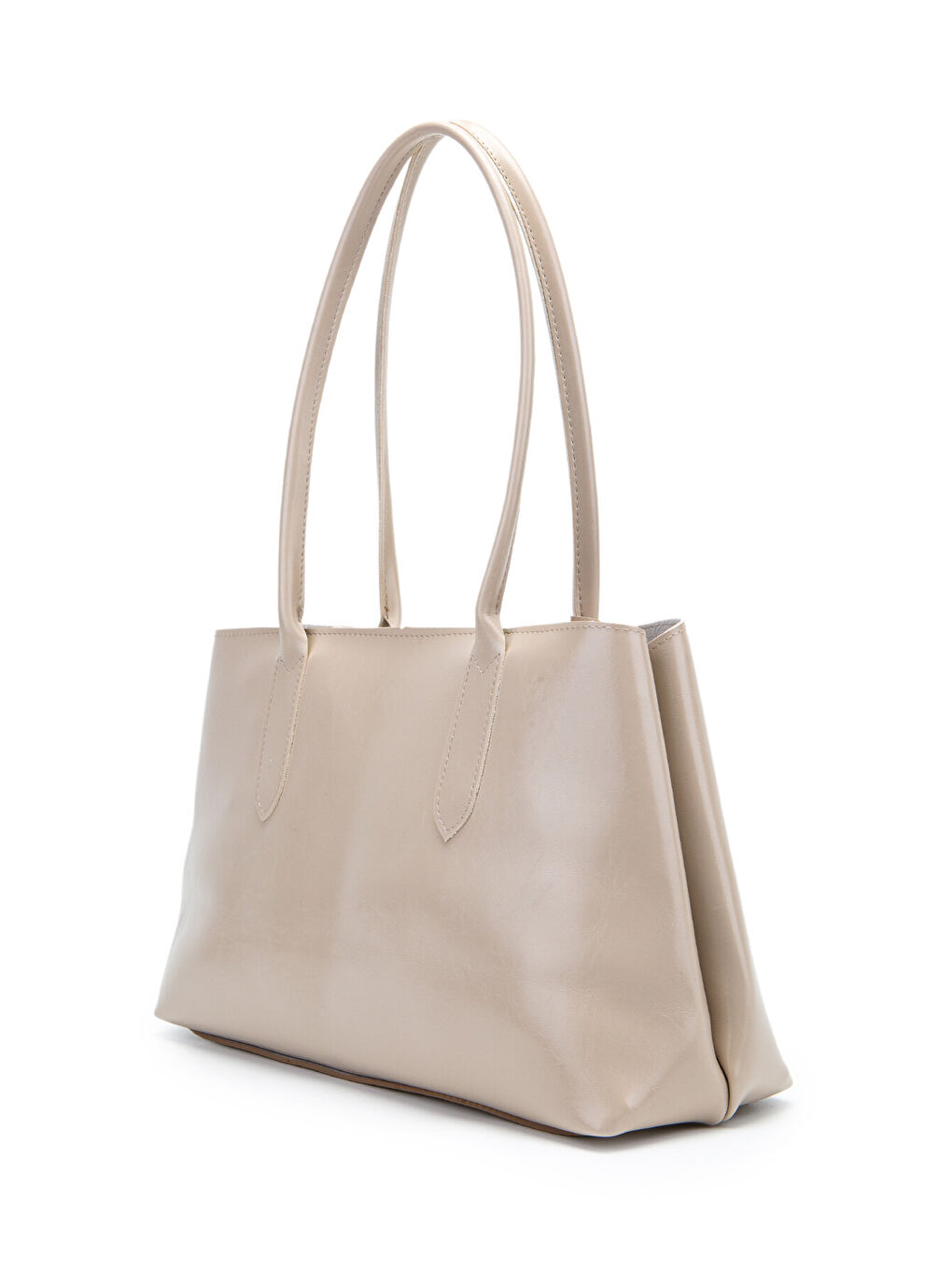 Ekru Deri Aksesuarlı Vegas Kadın Kol Çanta Krem-2