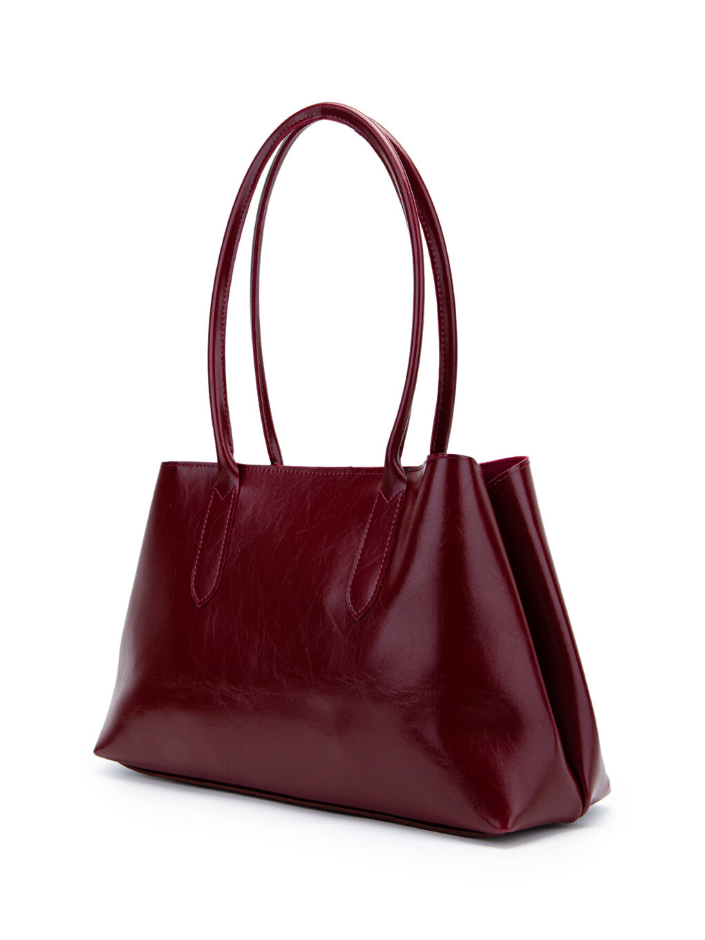 Deri Aksesuarlı Vegas Kadın Kol Çanta Bordo-2