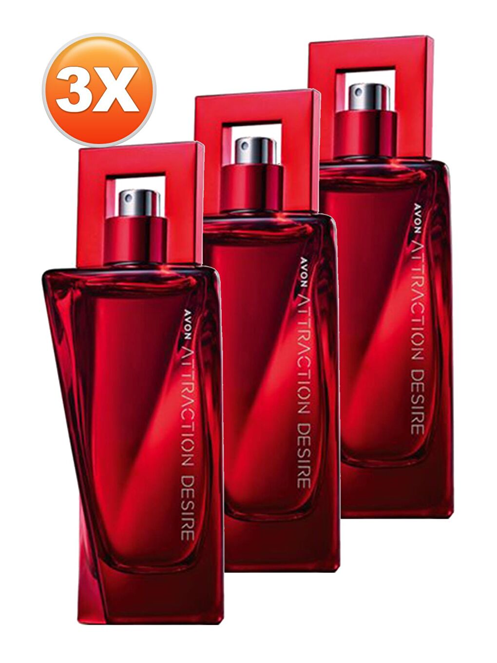 AVON Renksiz Attraction Desire Kadın Parfüm Edp 50 Ml. Üçlü Set - 1