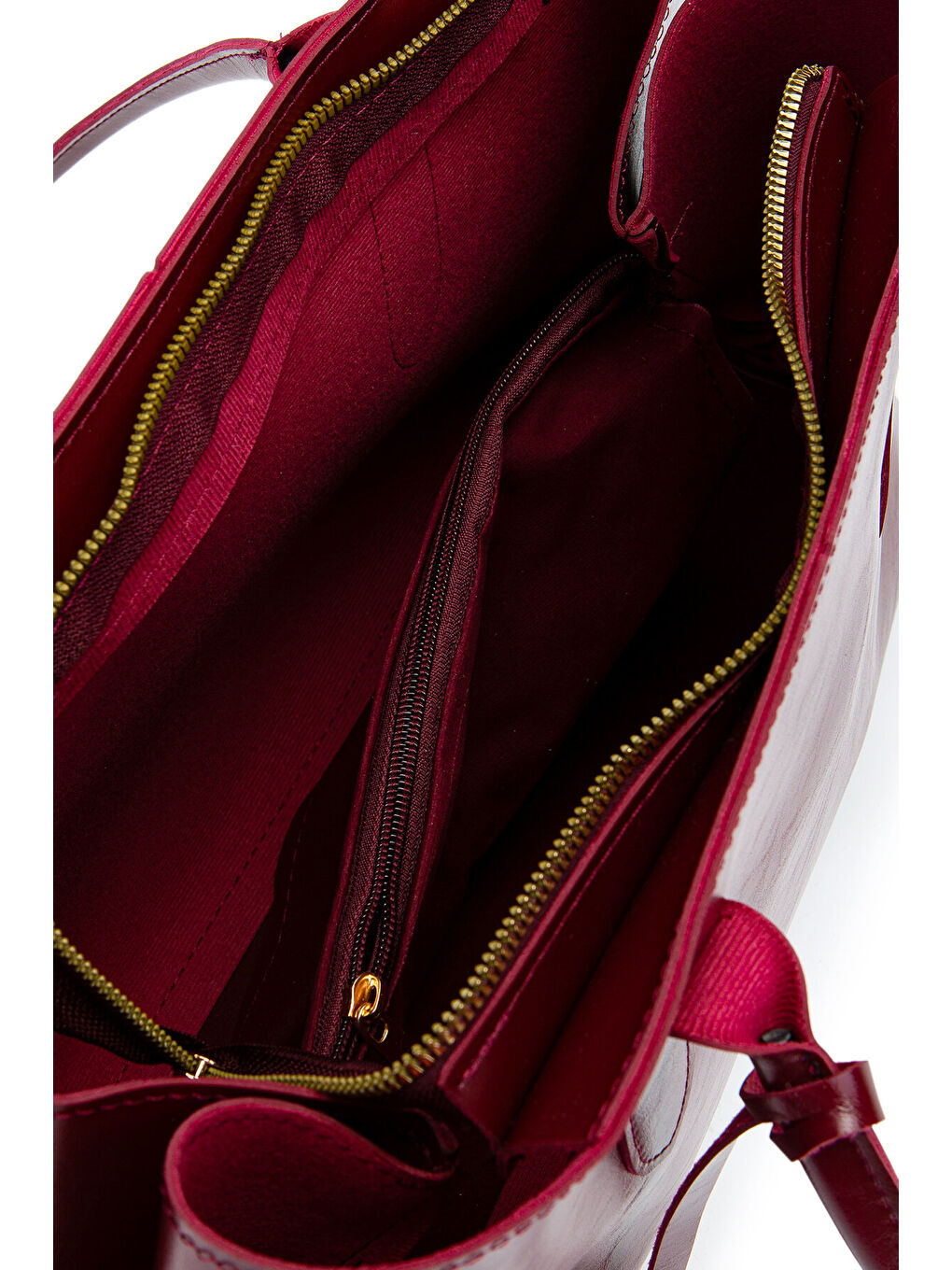 Deri Aksesuarlı Vegas Kadın Kol Çanta Bordo-3