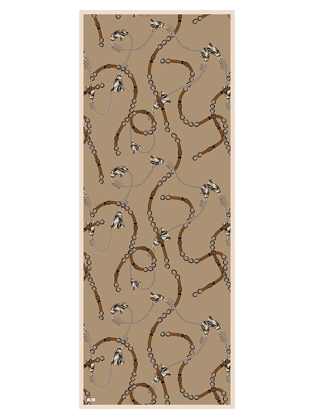 Bej Pamuk Twill Şal Linkage Camel-5