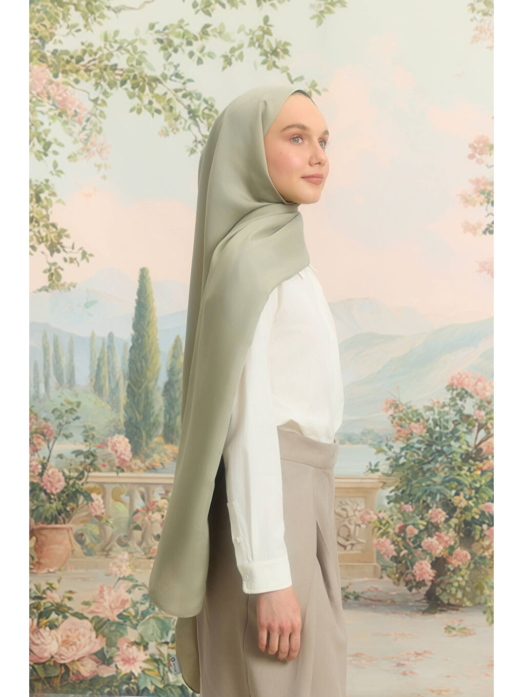 Yeşil Floş Viskon Düz Şal Ihlamur-4