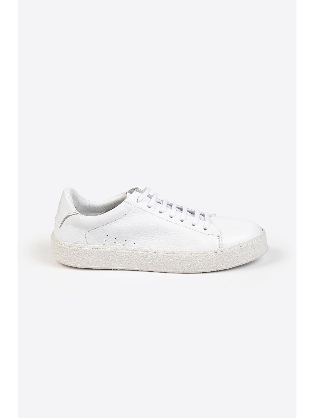 Beyaz Erkek Deri Sneaker-1