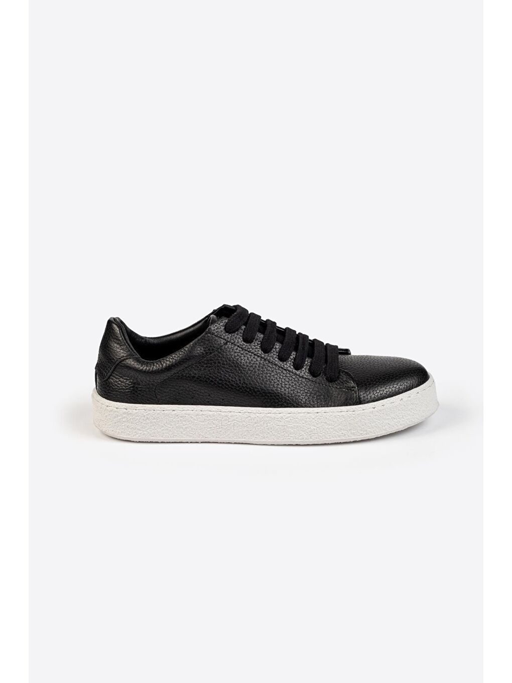 Siyah Erkek Deri Sneaker-1