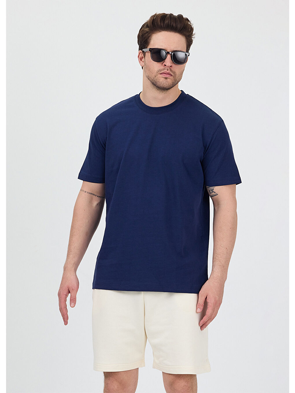 Erkek Basic Lacivert T-Shirt