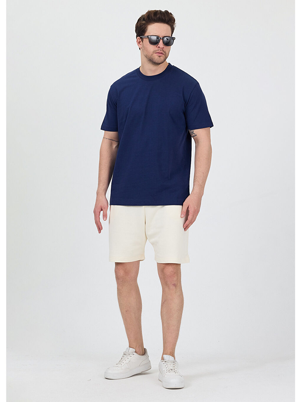 Erkek Basic Lacivert T-Shirt-2