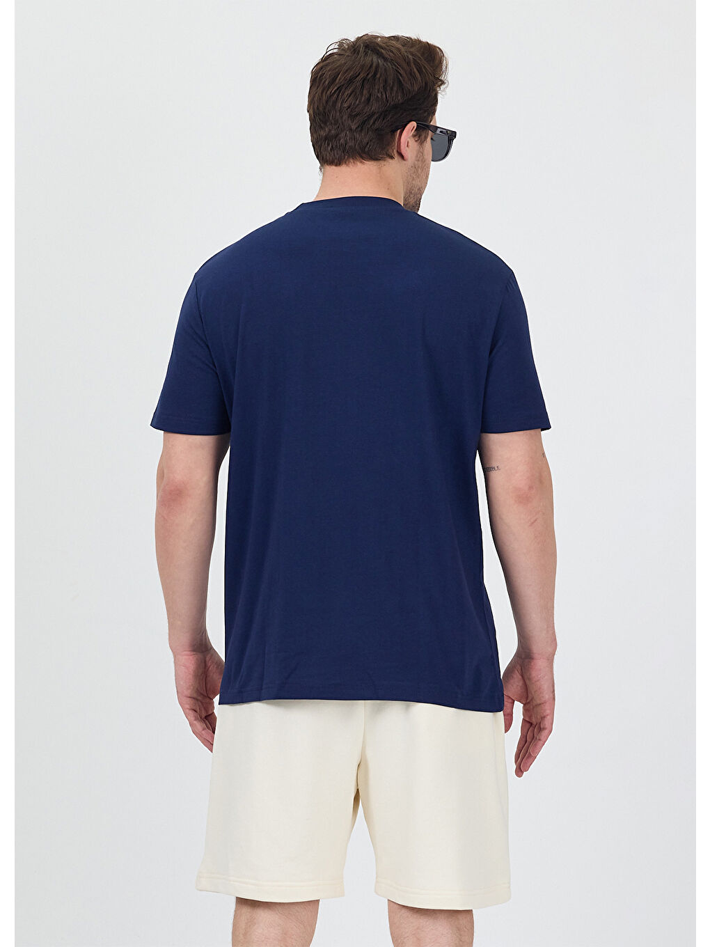 Erkek Basic Lacivert T-Shirt-3