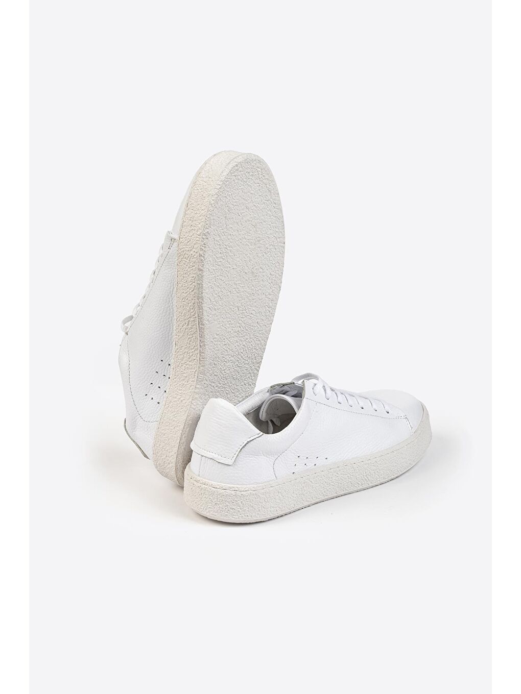 Beyaz Erkek Deri Sneaker-3