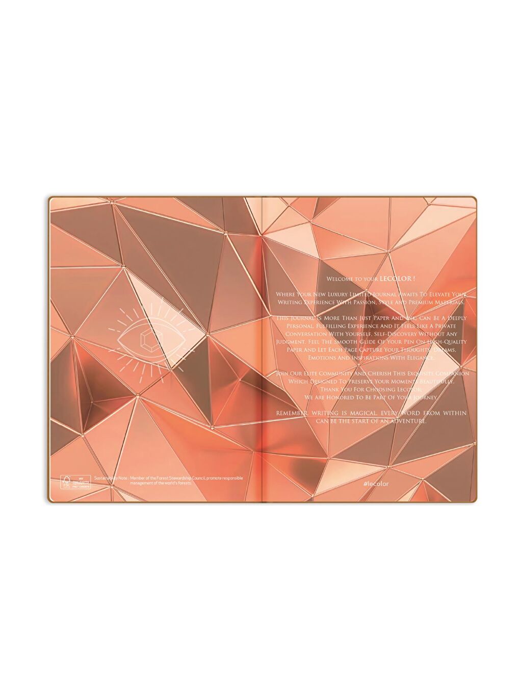 LE COLOR Turuncu Metalik Notebook Düz Defter Shıne 17x24 - 1