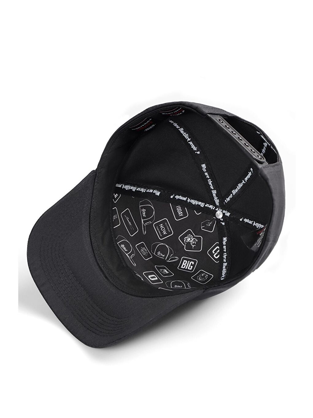 Parmak Logolu Siyah Beyzbol Şapka-2