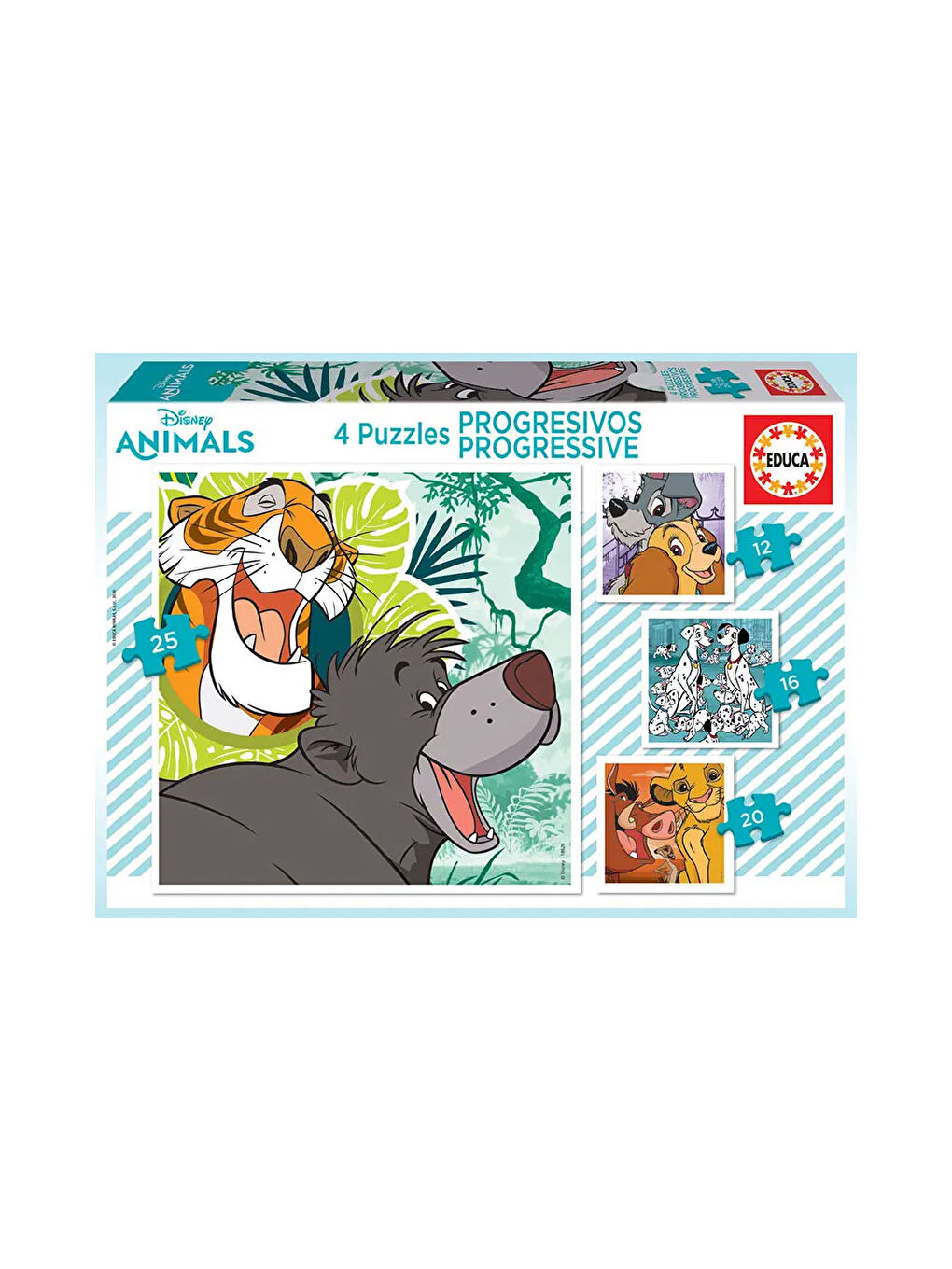 Puzzle 12-16-20-25 Parça Progressıve Anımals