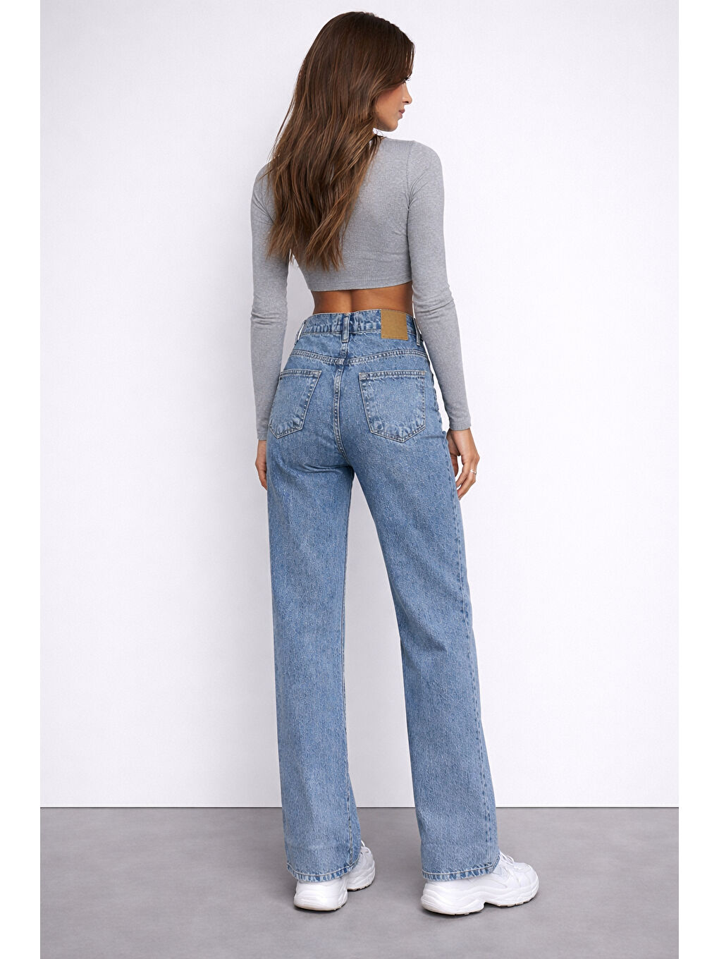 Açık Mavi Yüksek Bel Jean-2