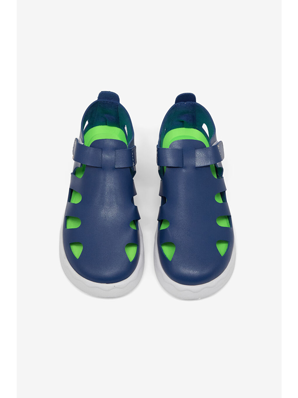 Çocuk Unisex Lacivert Hafif Tabanlı Rahat Cırtlı Sandalet-1
