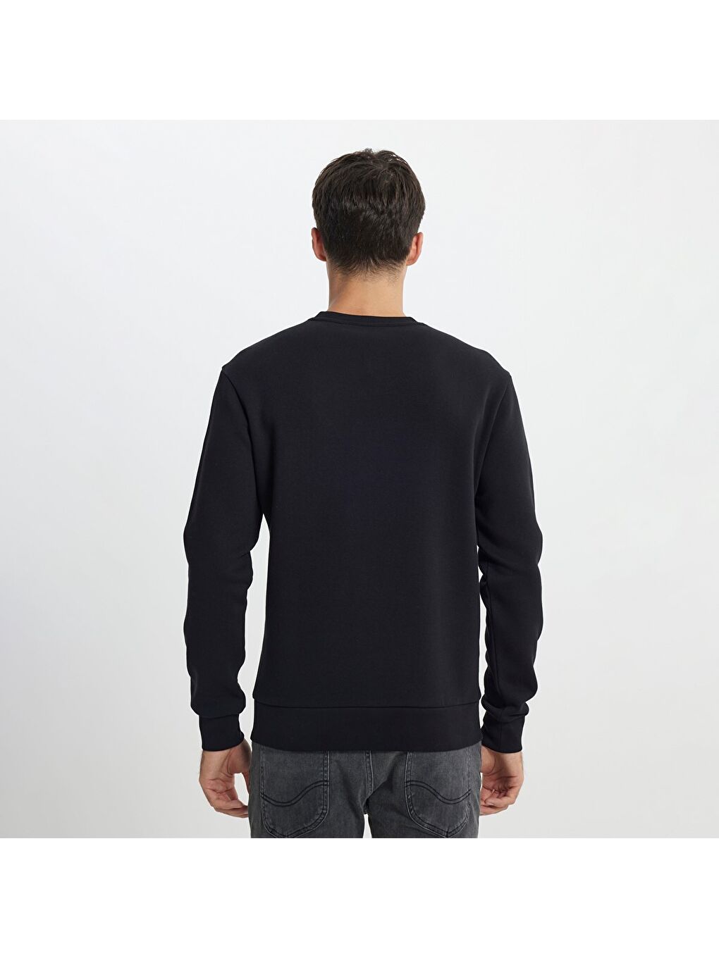 Lee Erkek Siyah Yuvarlak Yaka Sweatshirt - 3