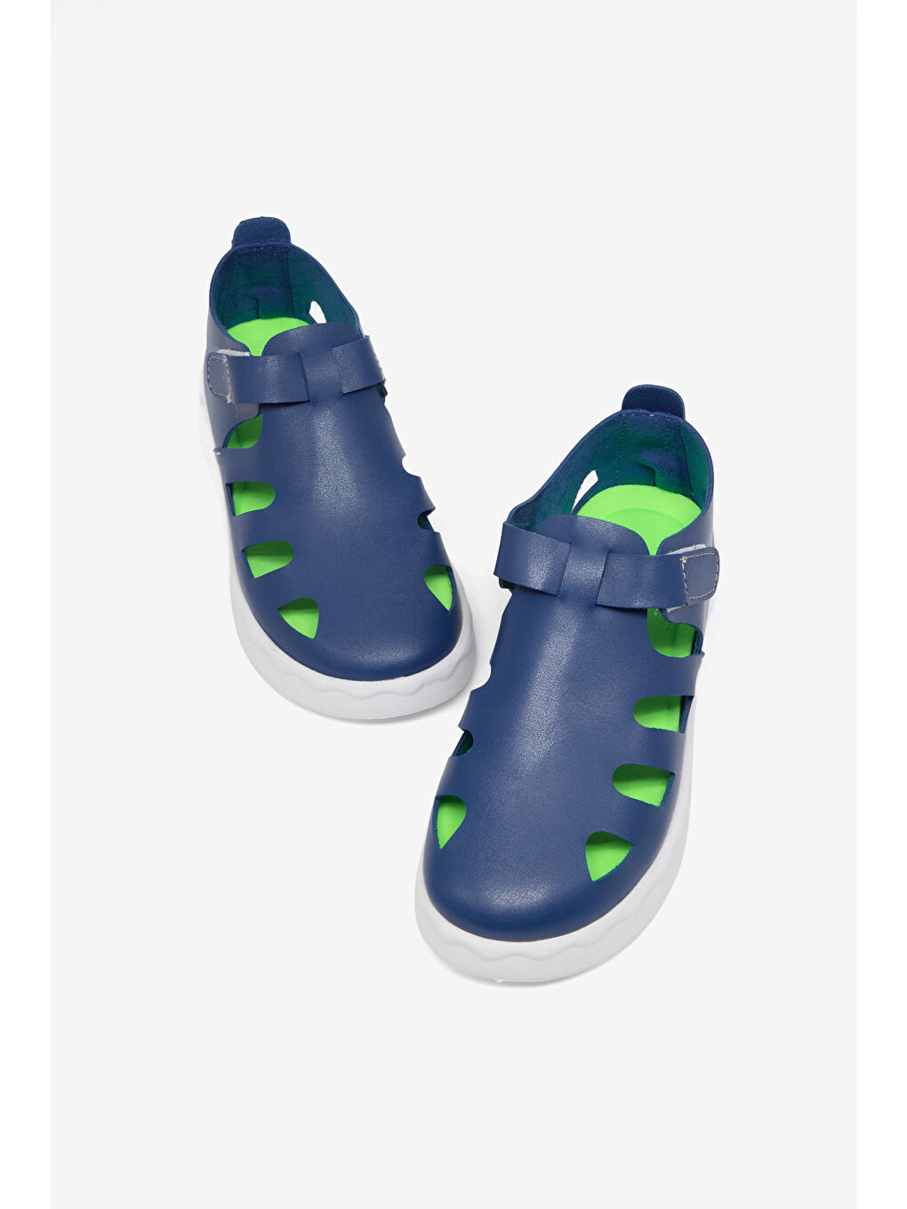 Çocuk Unisex Lacivert Hafif Tabanlı Rahat Cırtlı Sandalet-3