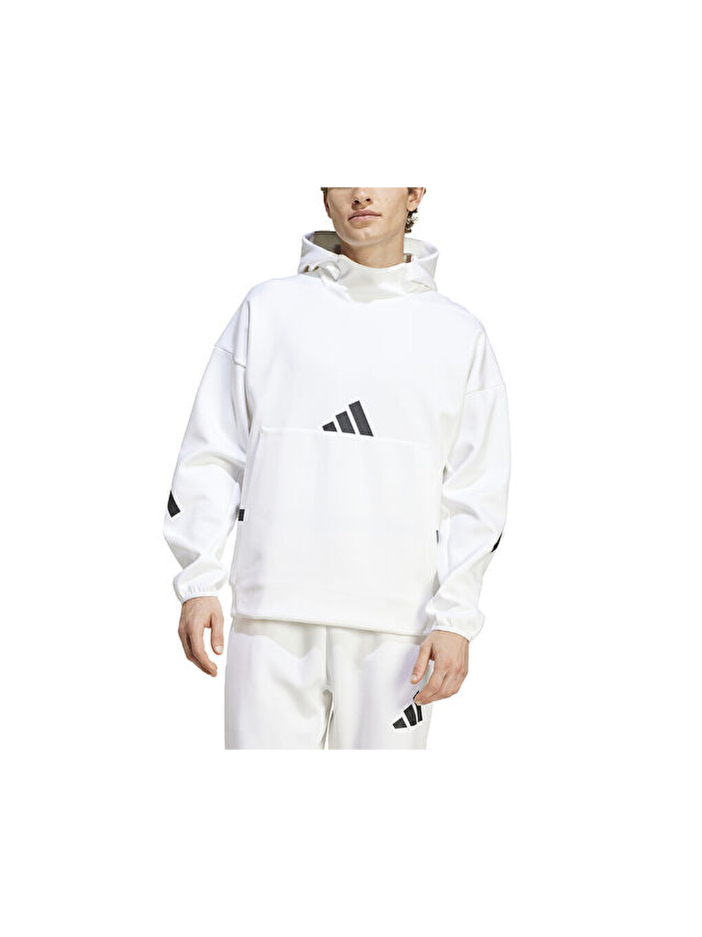 M Z.n.e. Hd Erkek Günlük Sweatshirts Jf2454 Beyaz-1