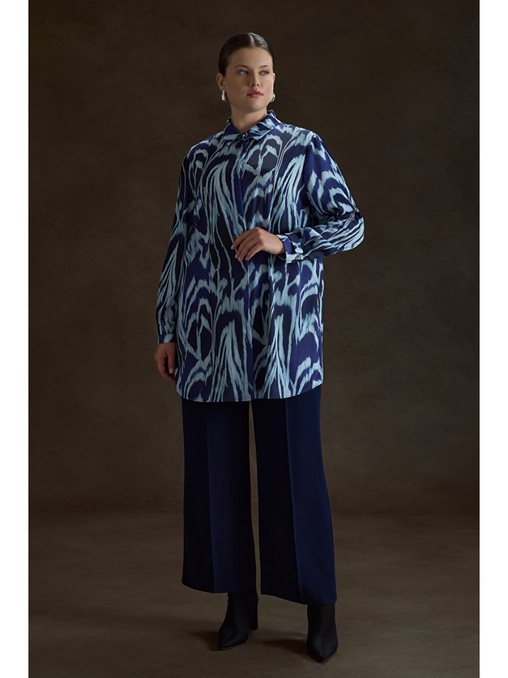 Lacivert Dokuma Pantolon