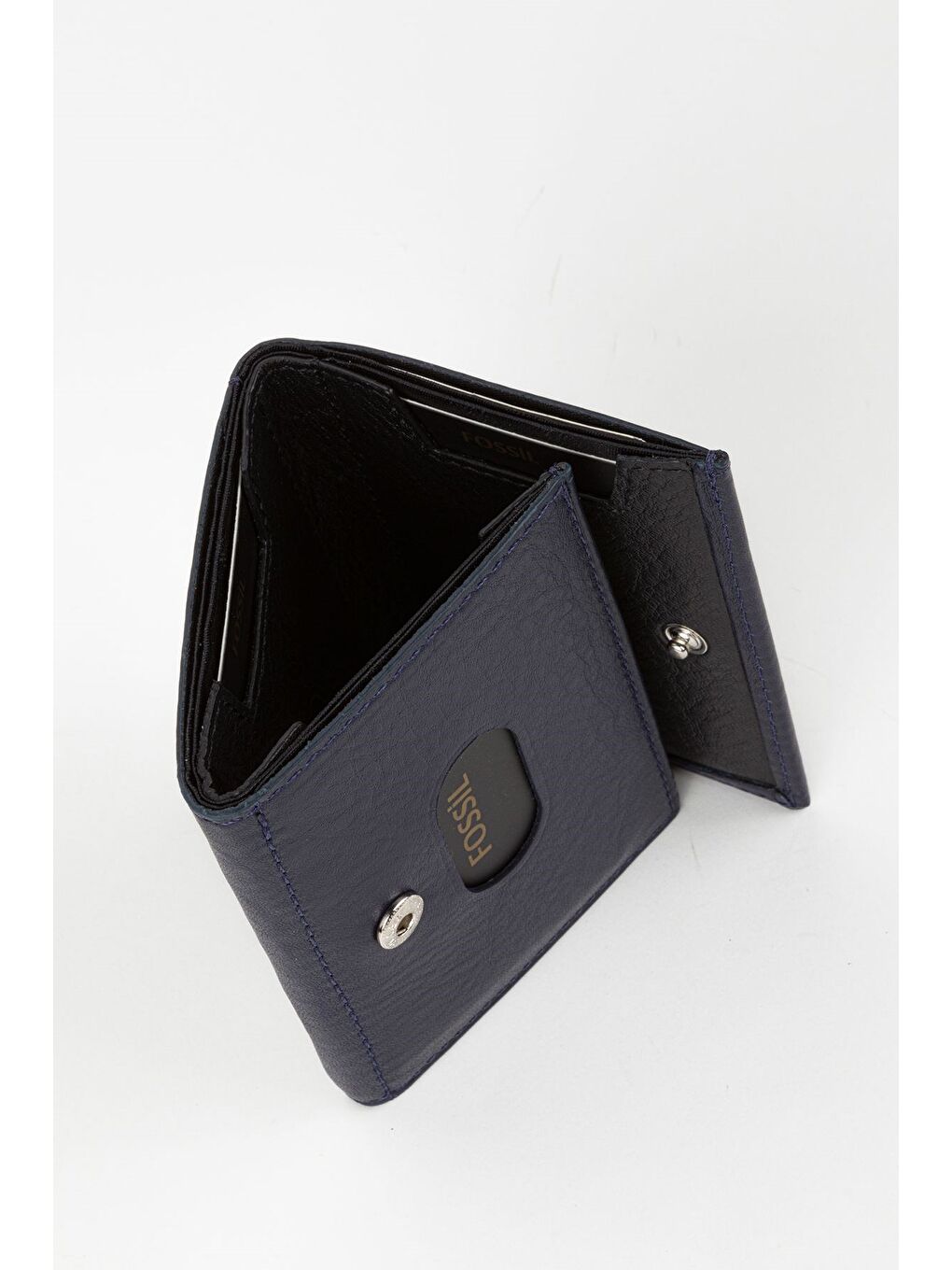 Lacivert Kutulu Hakiki Deri Haki Unisex El Portföyü Kartlık Cüzdan-2