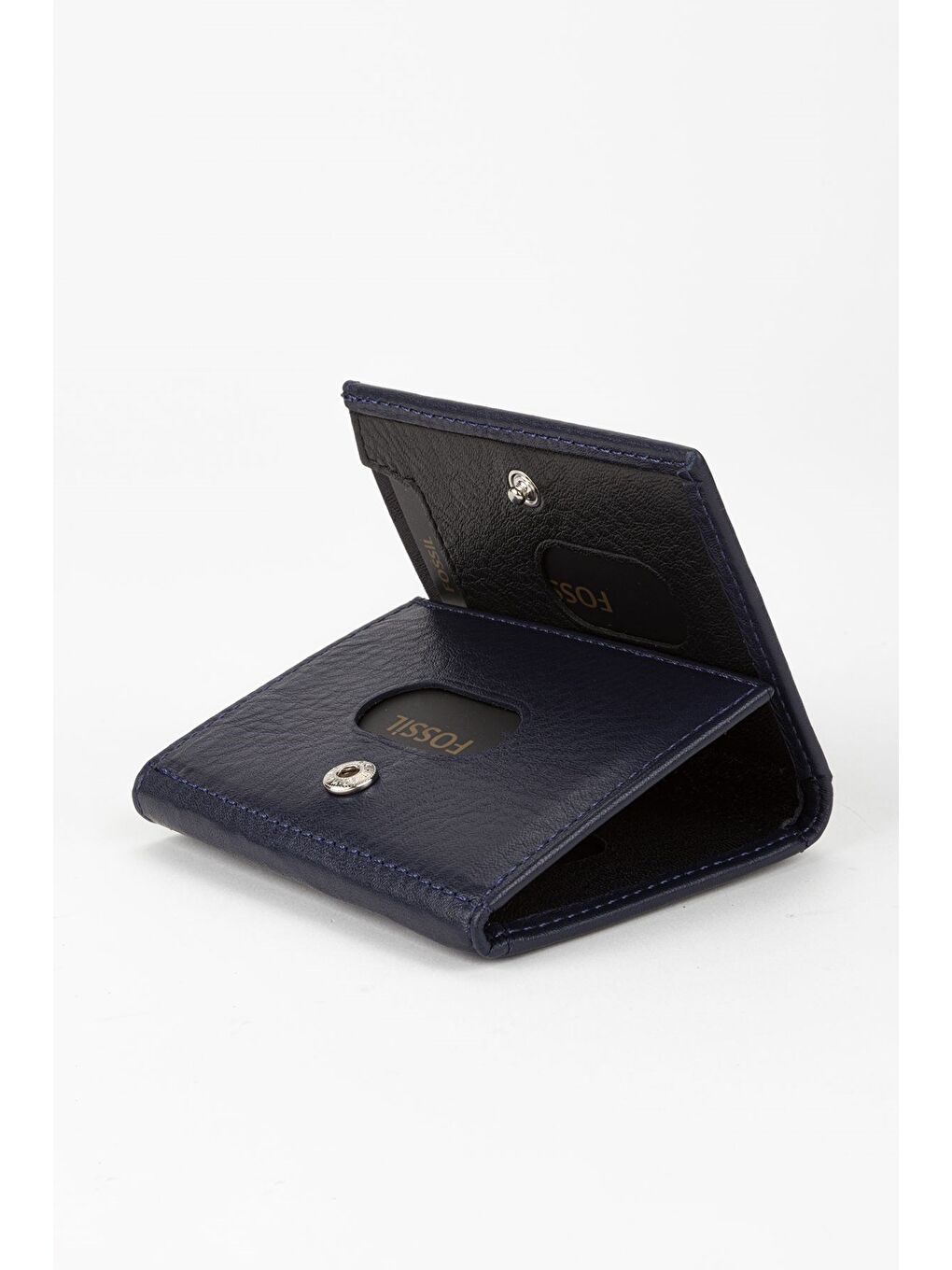 Lacivert Kutulu Hakiki Deri Haki Unisex El Portföyü Kartlık Cüzdan-3