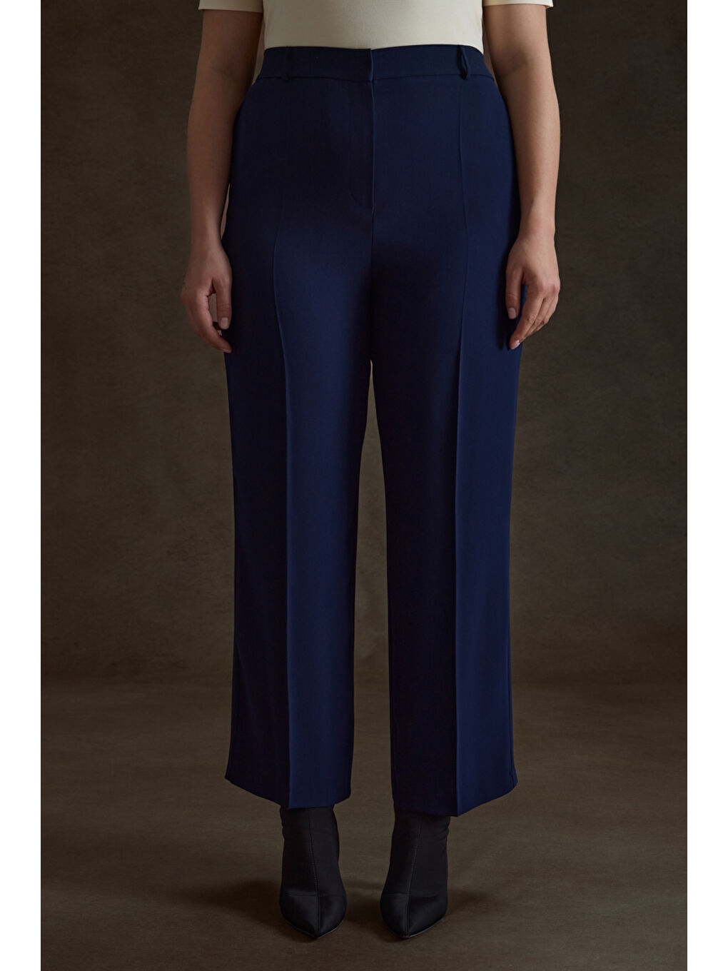Lacivert Dokuma Pantolon-1