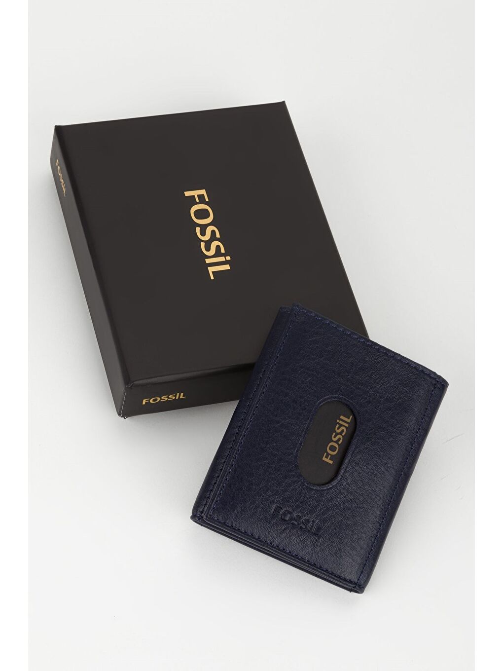 Lacivert Kutulu Hakiki Deri Haki Unisex El Portföyü Kartlık Cüzdan-4