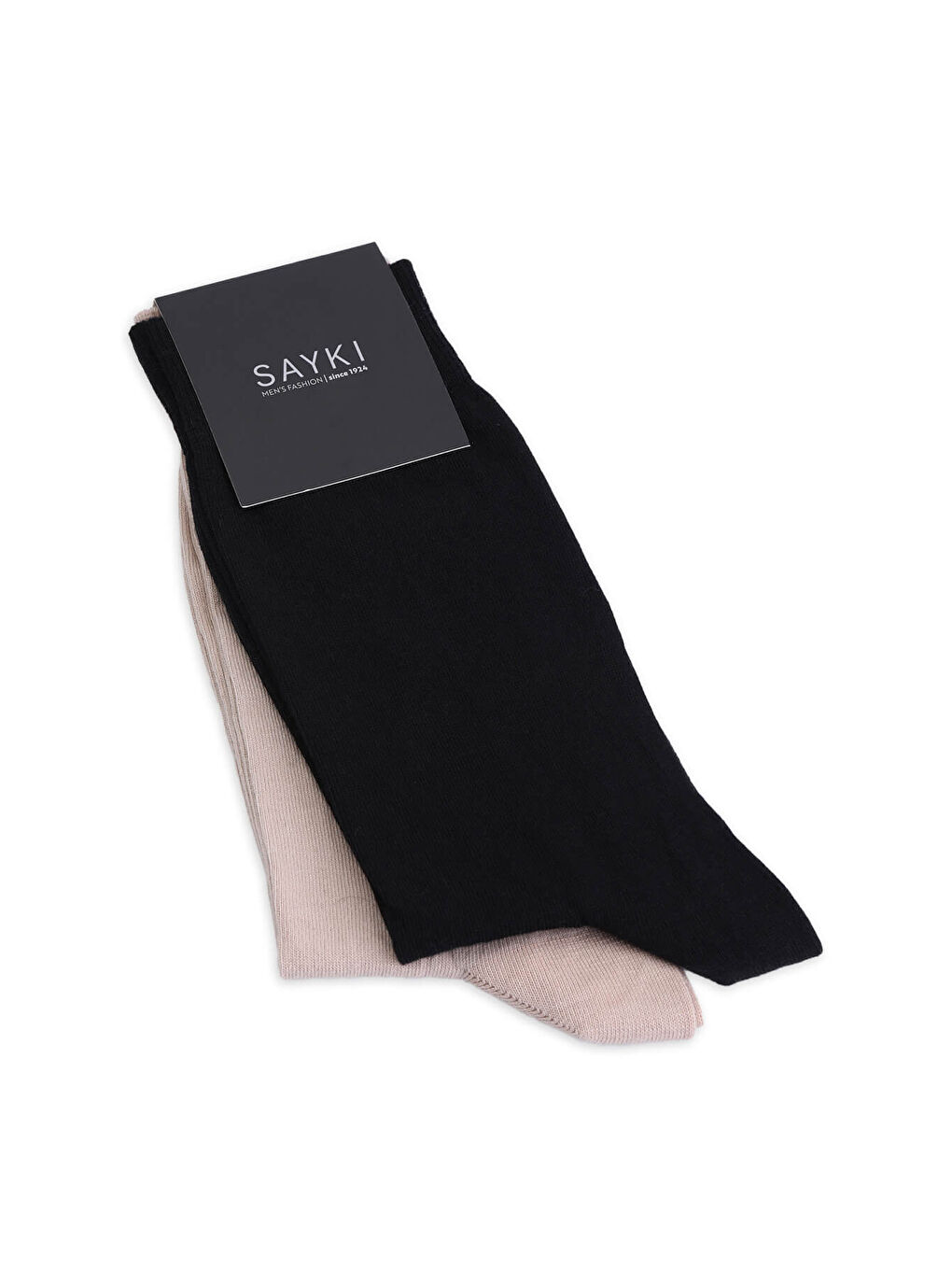 Siyah - A.Kahve İkili Pamuklu Çorap