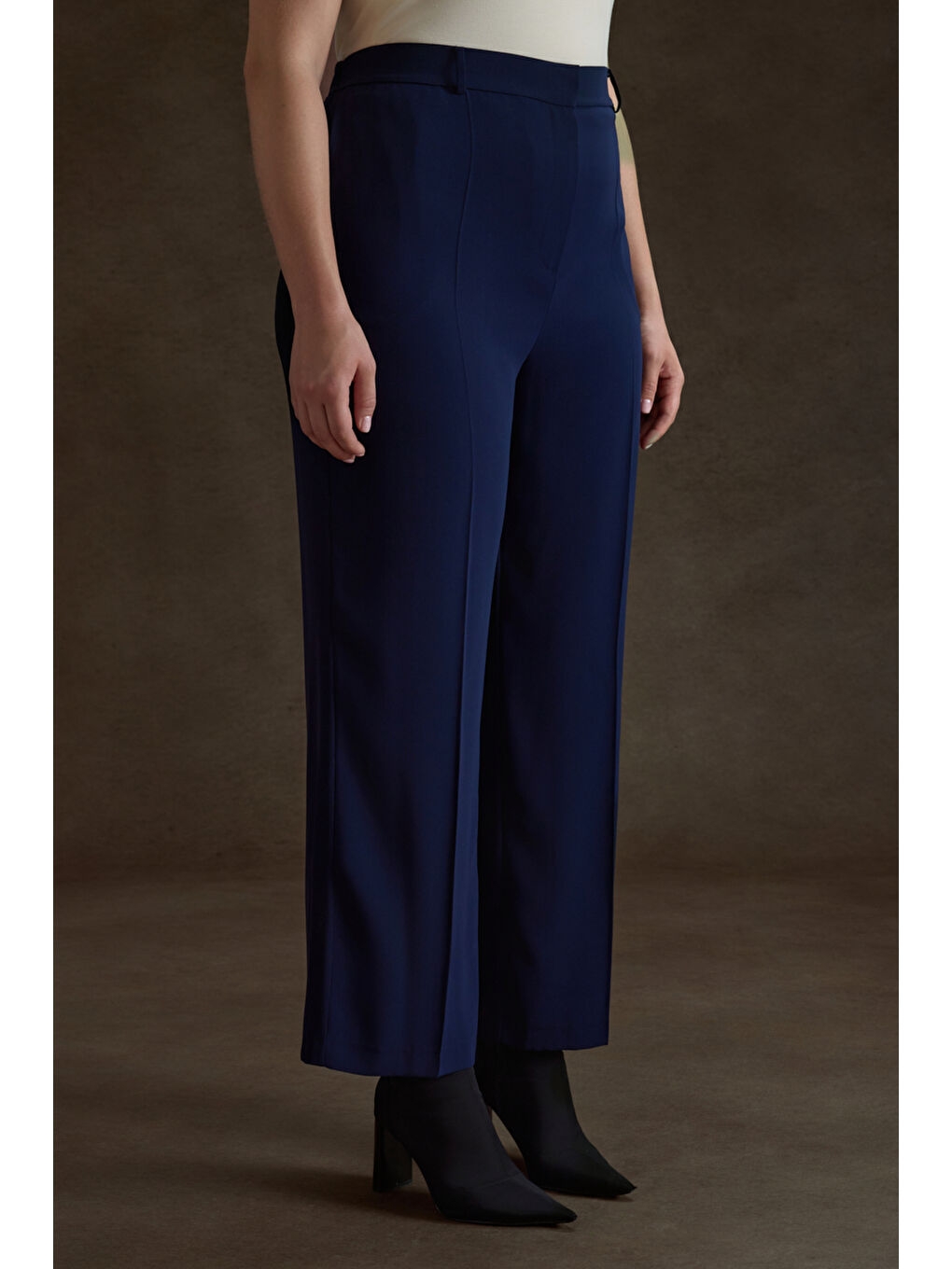 Lacivert Dokuma Pantolon-2