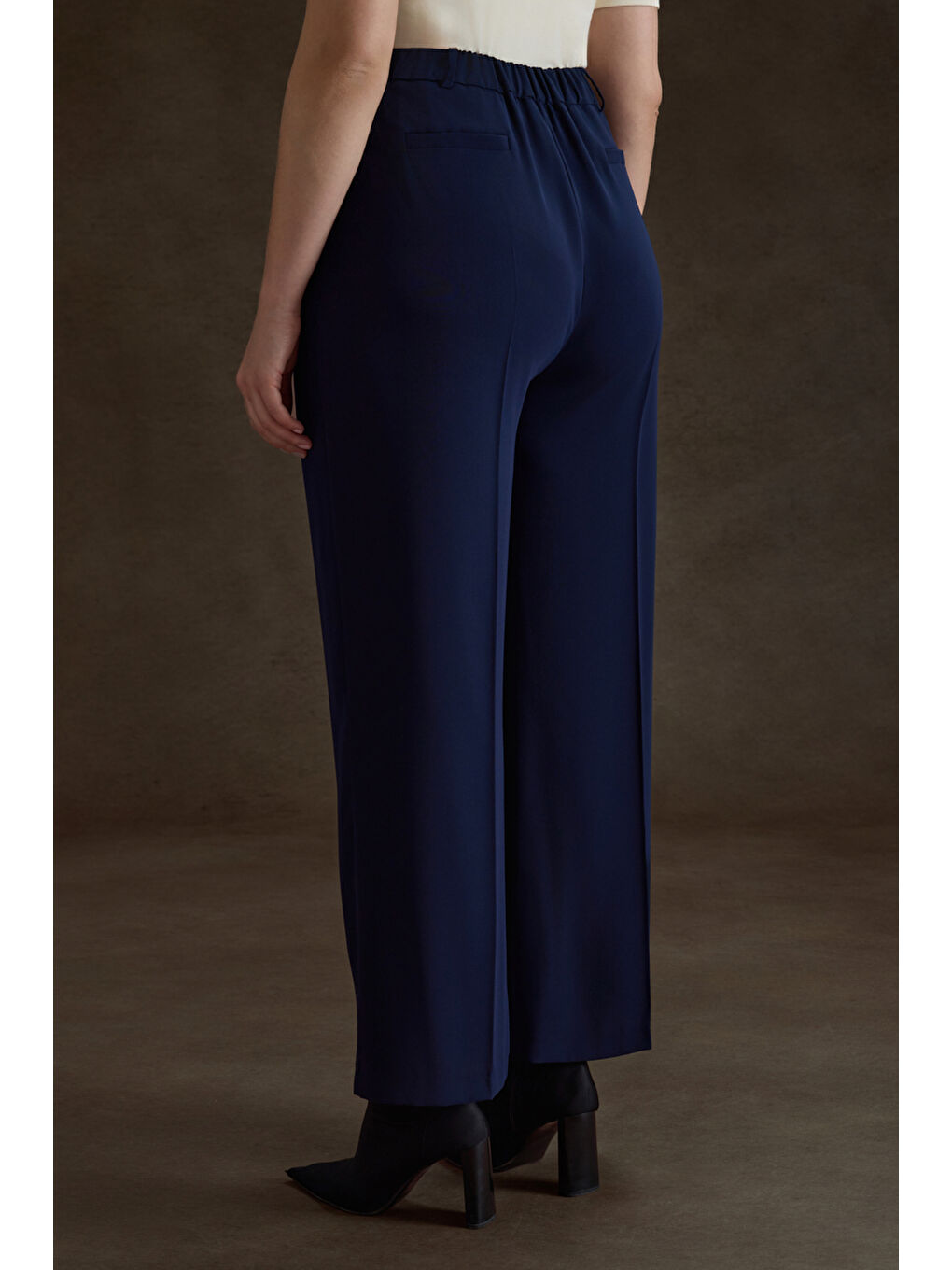 Lacivert Dokuma Pantolon-4