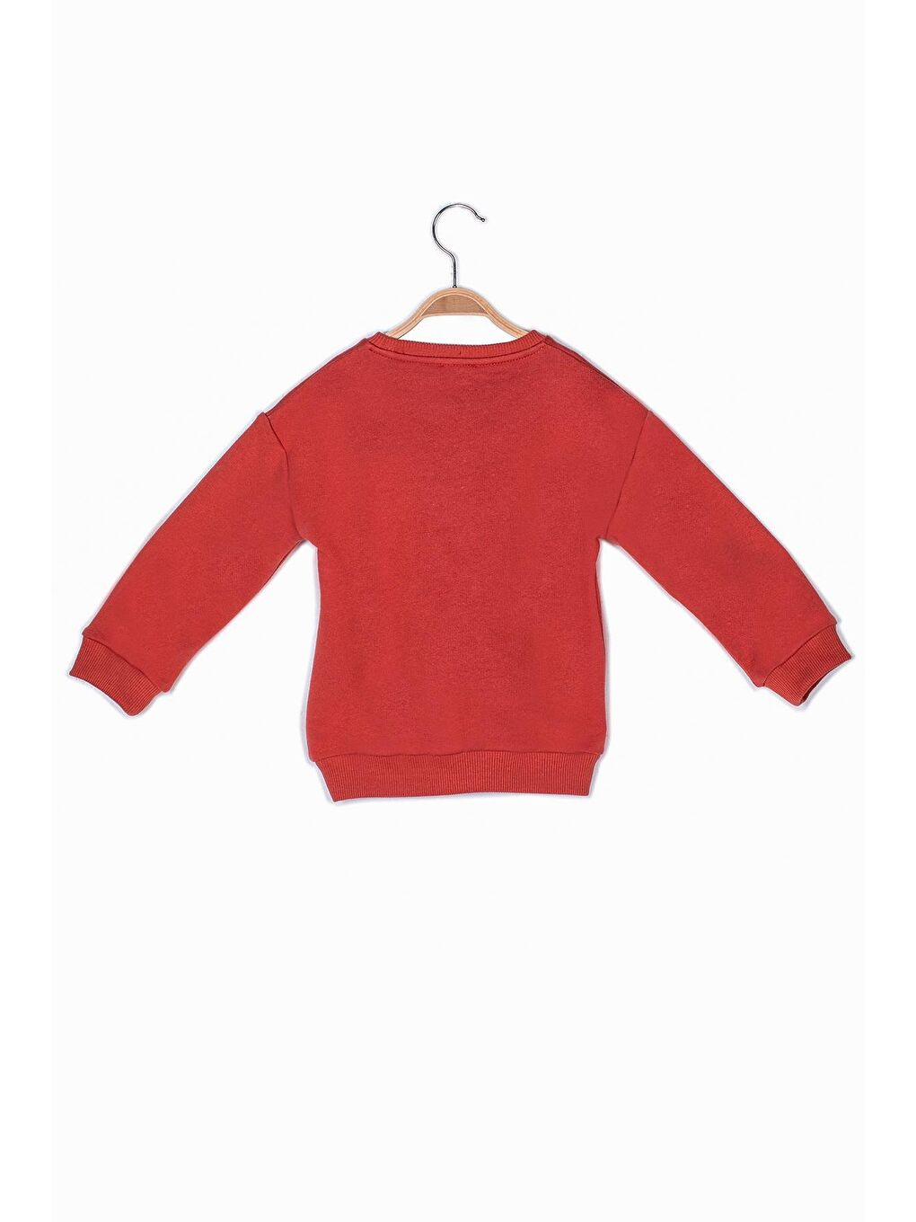 Kahverengi Kız Çocuk Simli Yazı Baskılı Sweatshirt-2