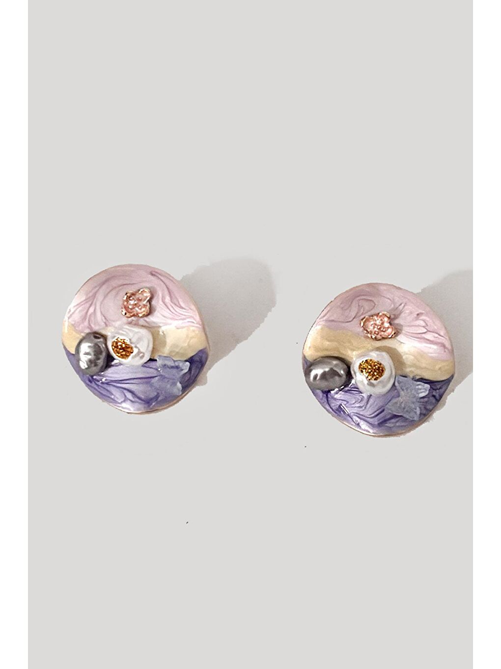 Sarı Mine Detaylı Pastoral Kadın Küpe-1