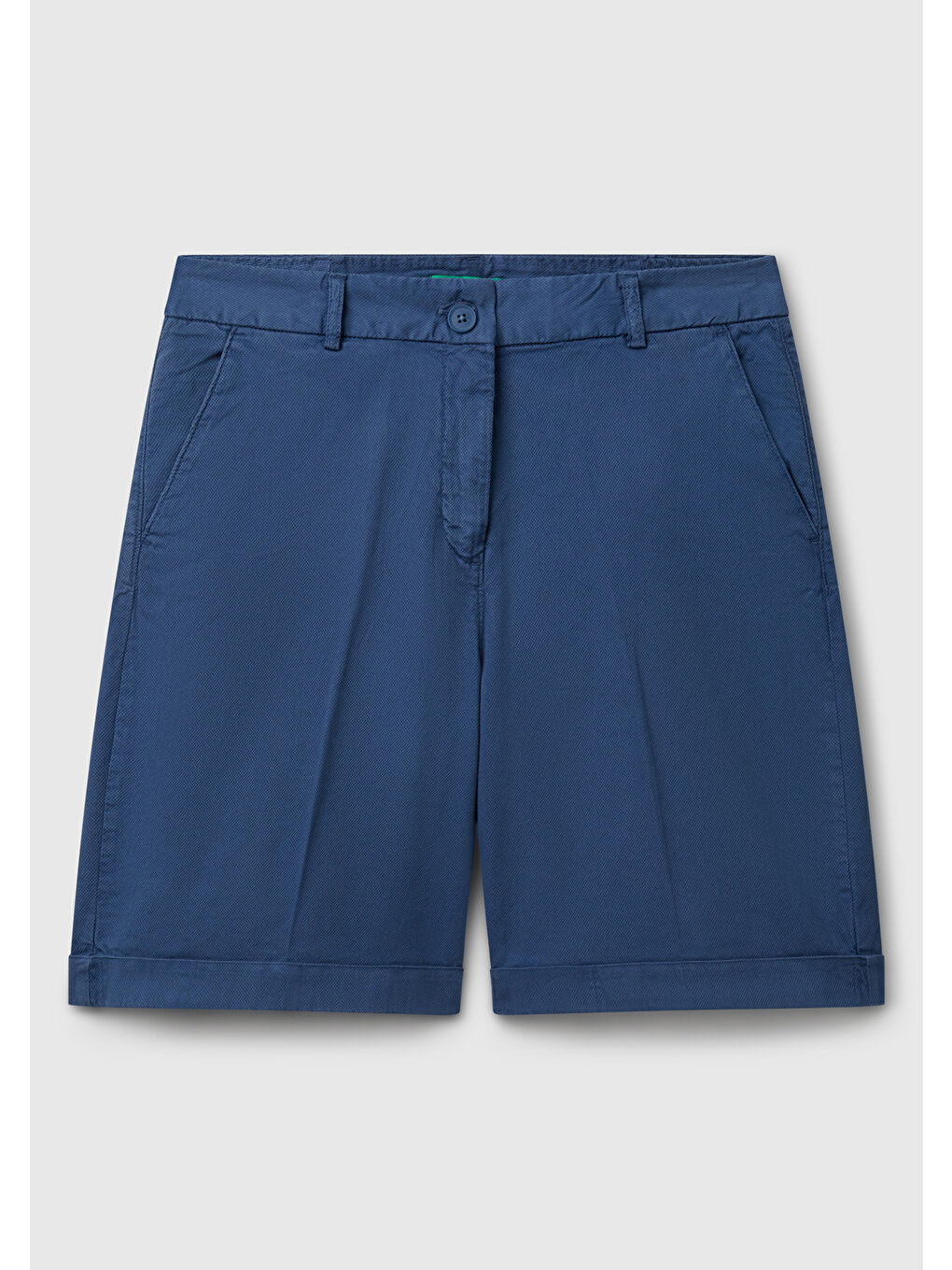 Mavi Kadın Denim Pamuk Karışımlı Önü Düğmeli Regular Fit Bermuda Şort-1