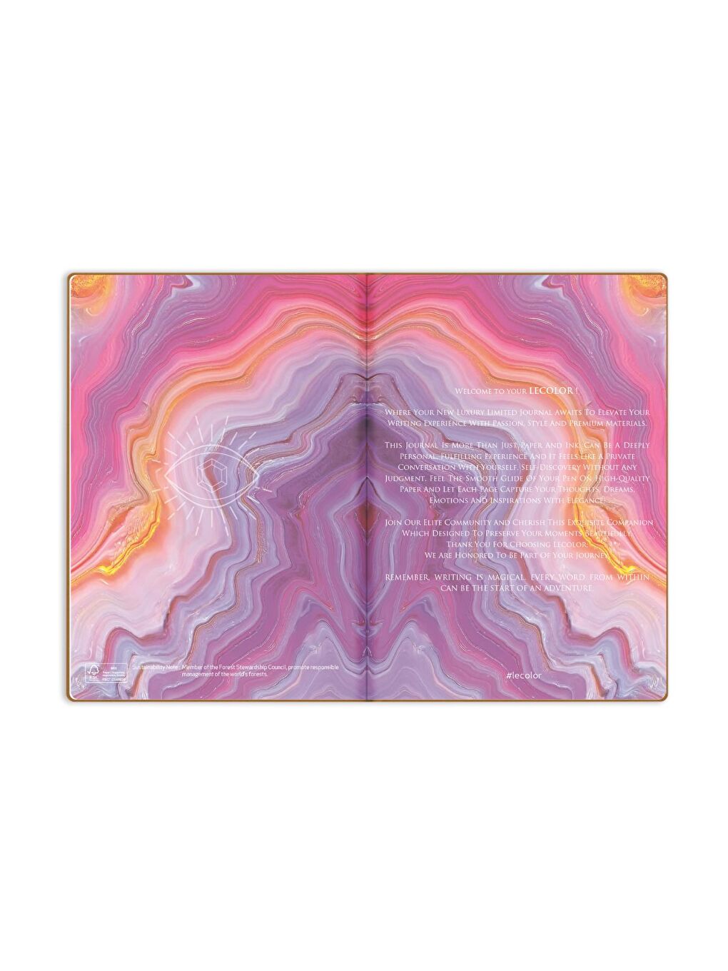 LE COLOR Mor Metalik Notebook Düz Defter Limited Edition 17x24 - 1