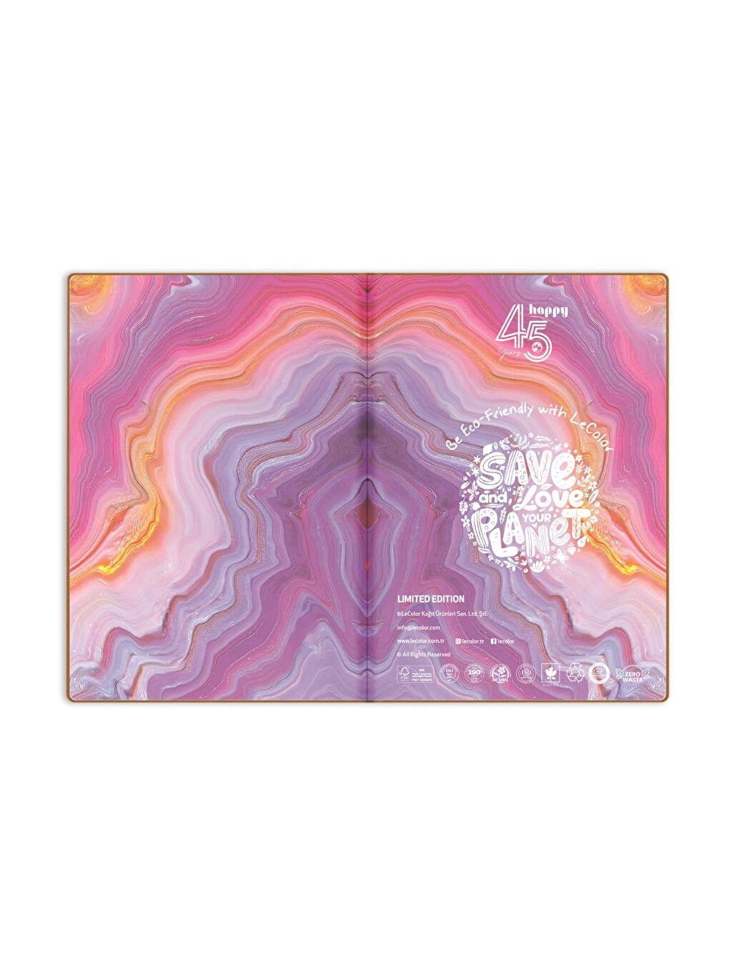 LE COLOR Mor Metalik Notebook Düz Defter Limited Edition 17x24 - 4