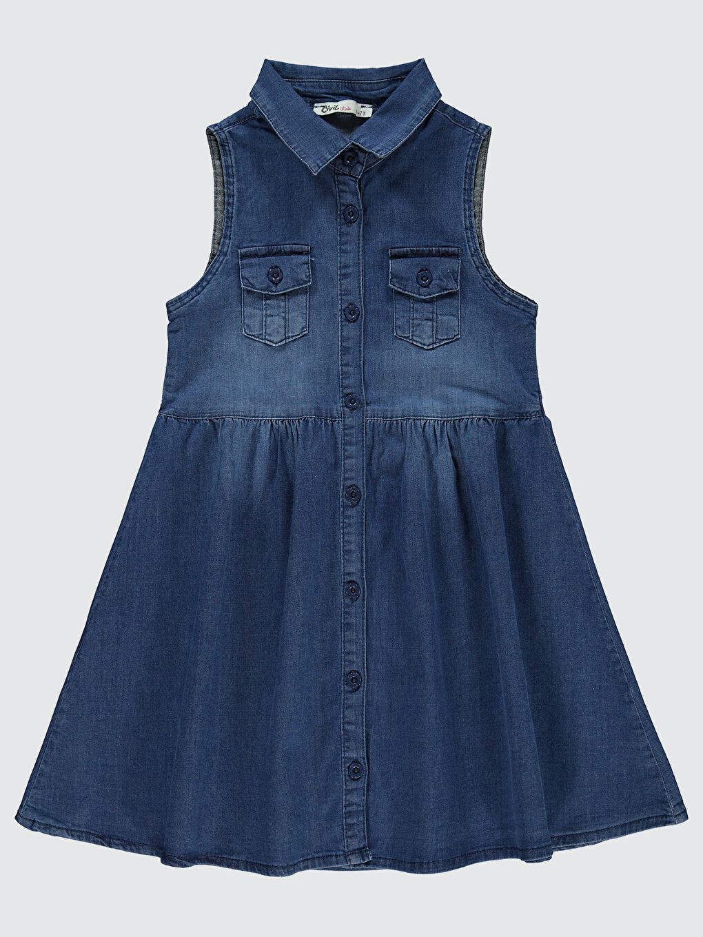 Girls Kız Çocuk Elbise 6-9 Yaş Mavi