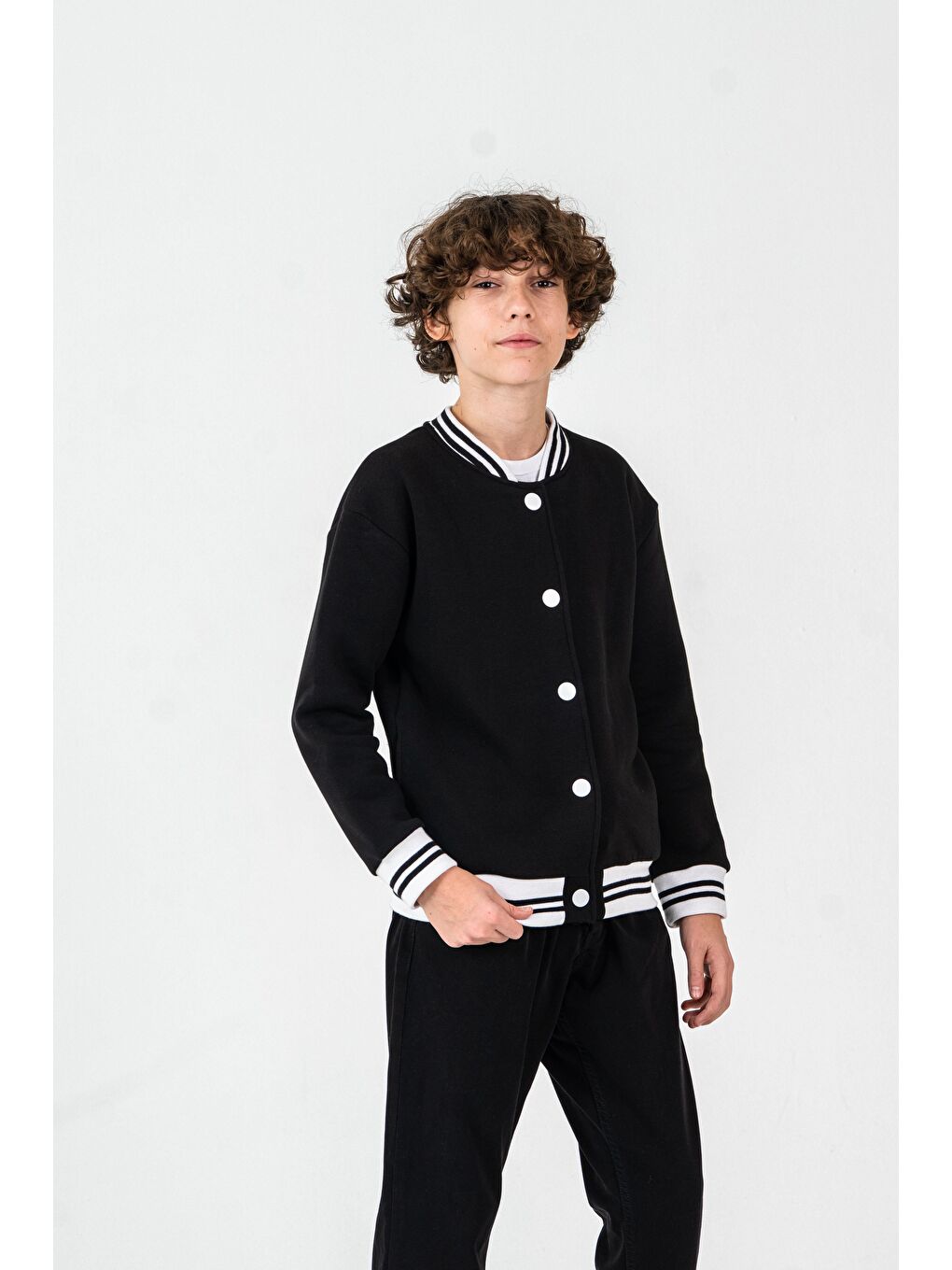 Siyah Erkek Çocuk Okul Kolej Ceket-1
