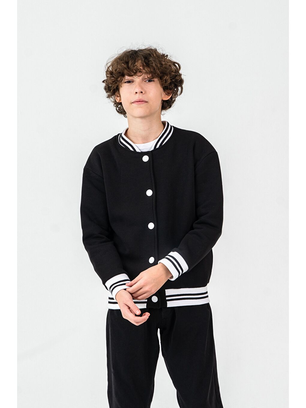 Siyah Erkek Çocuk Okul Kolej Ceket-2