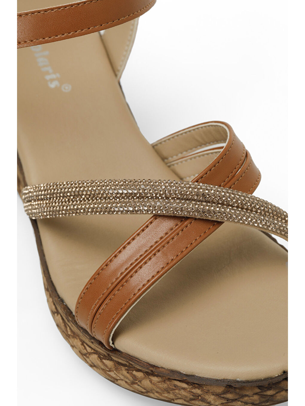 Kahverengi 323155.Z 4FX Taba Kadın Dolgu Topuk Sandalet-7