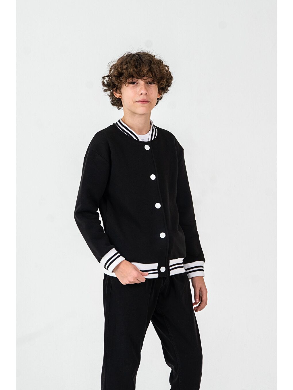 Siyah Erkek Çocuk Okul Kolej Ceket-3