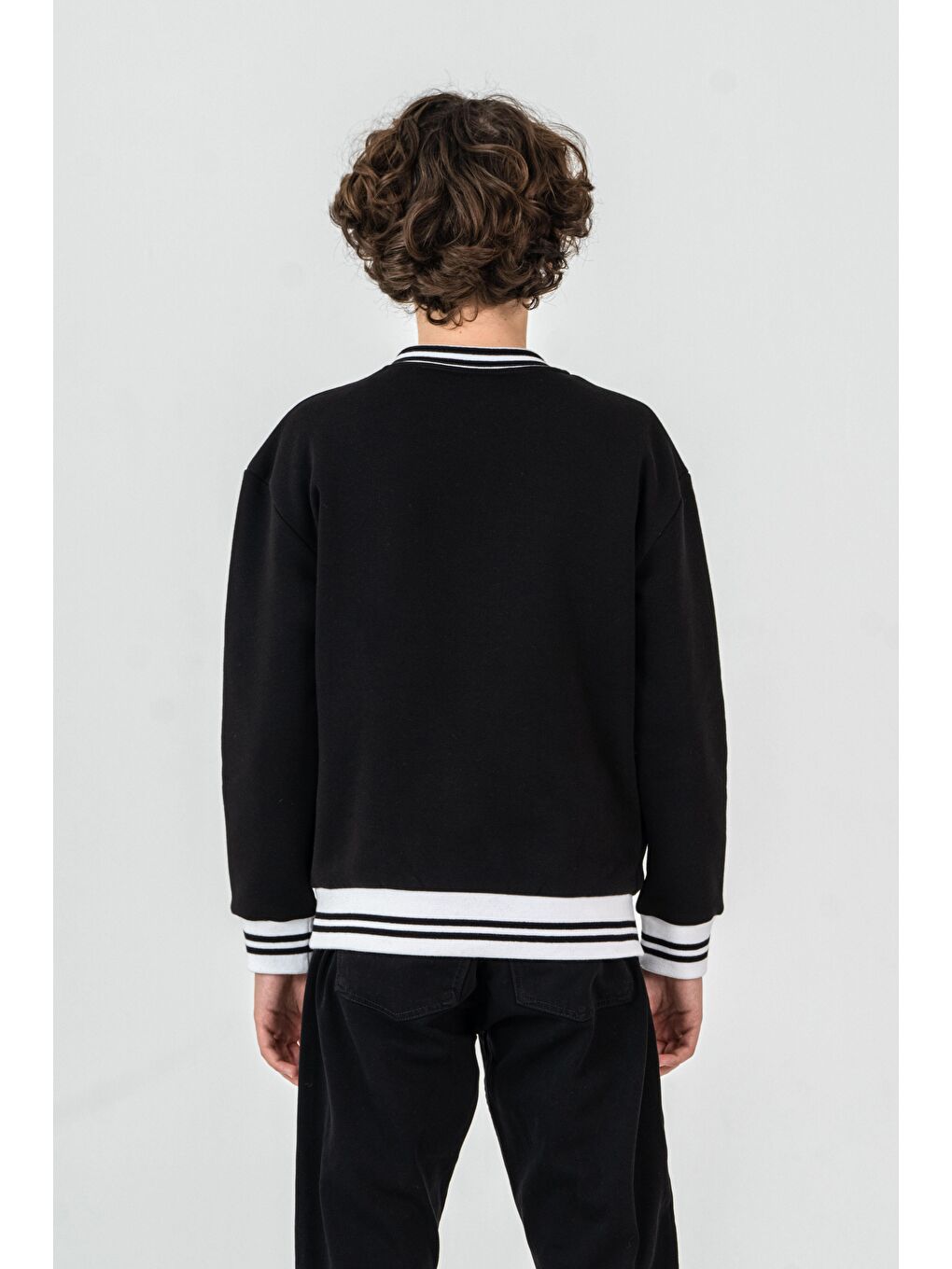 Siyah Erkek Çocuk Okul Kolej Ceket-4