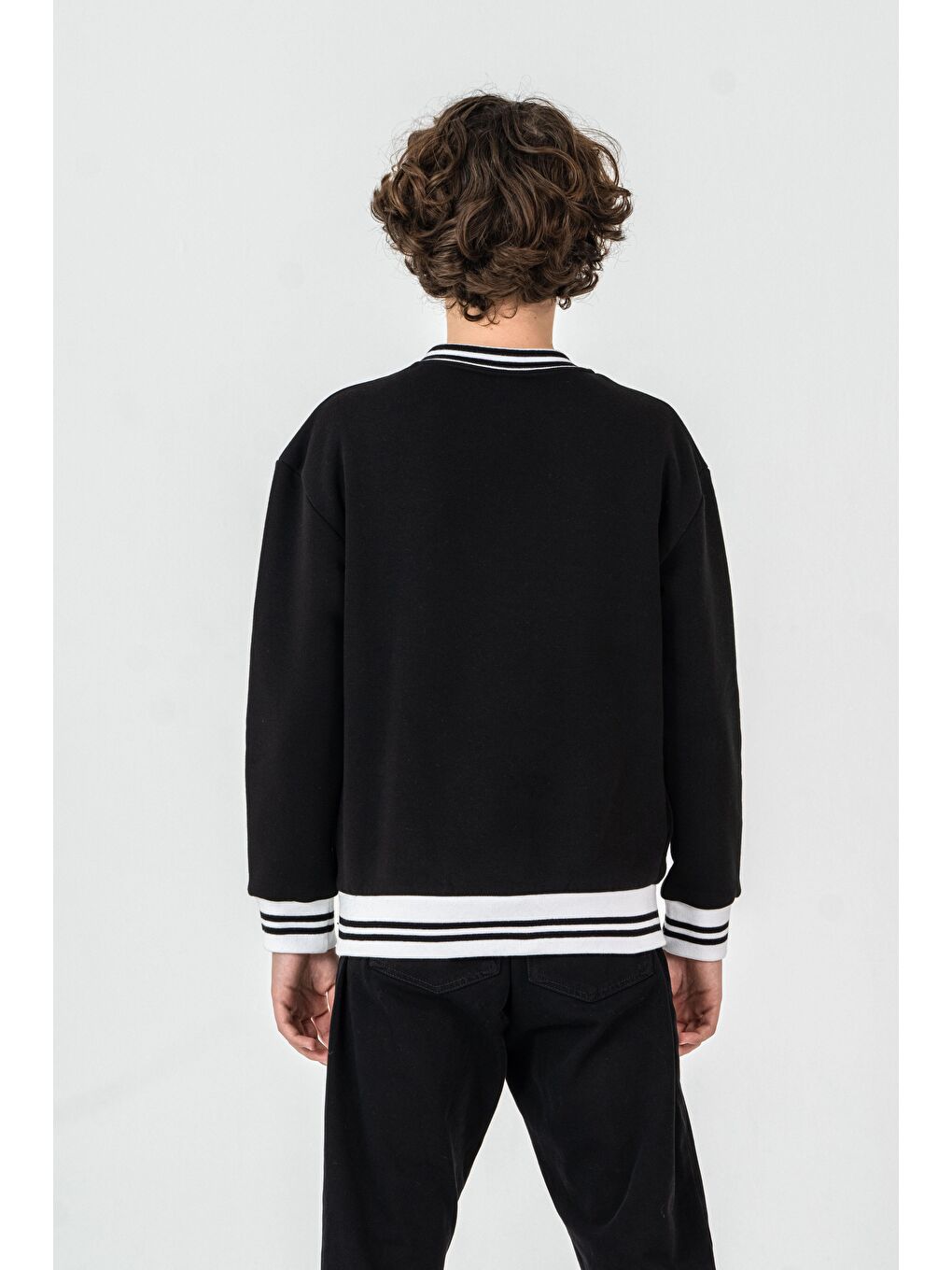 Siyah Erkek Çocuk Okul Kolej Ceket-5