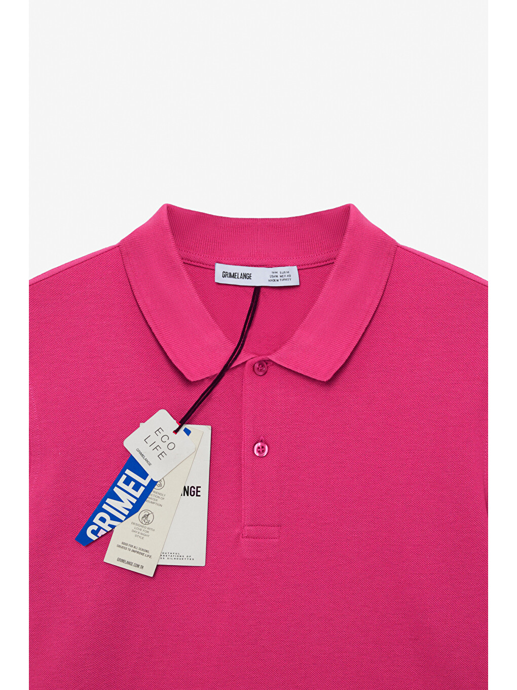 Fuşya SKYLOOM Erkek %100 Pamuk Kısa Kollu Regular Fit FUŞYA Polo Yaka T-shirt-1