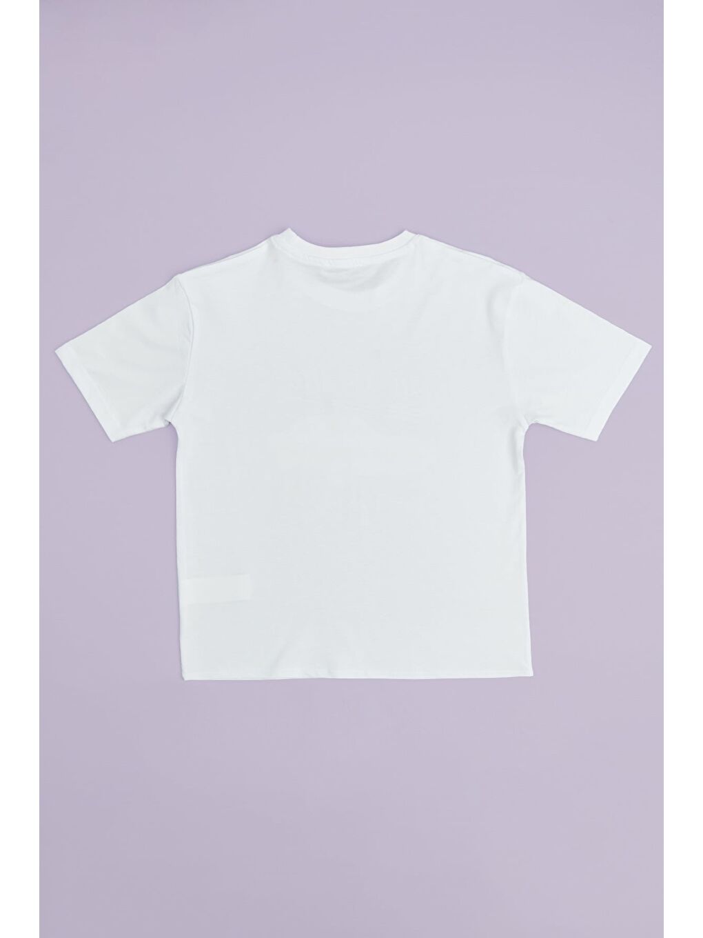 Beyaz Araba Baskılı Bisiklet Yaka Erkek Çocuk Tişört-1