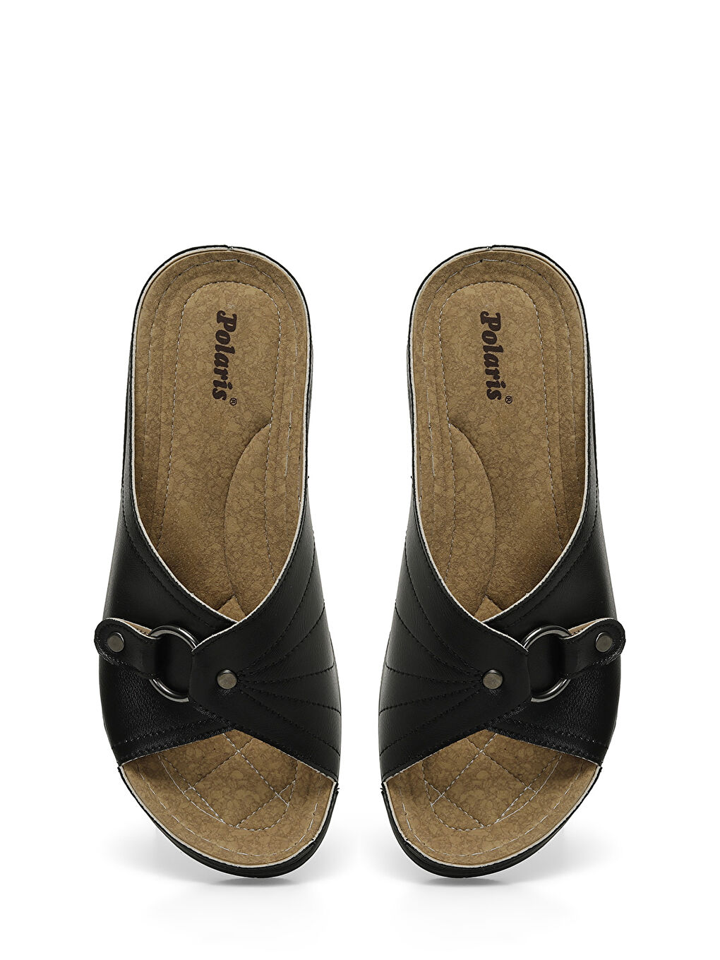 405003.Z4FX Siyah Kadın Dolgu Topuk Terlik-3