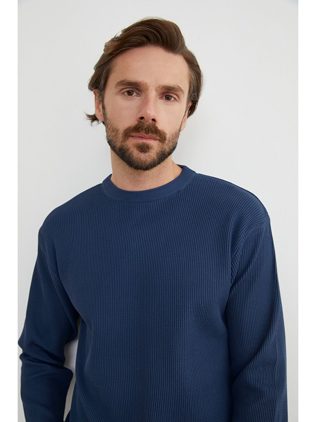 İndigo Basic Bisiklet Yaka Triko Kazak-2