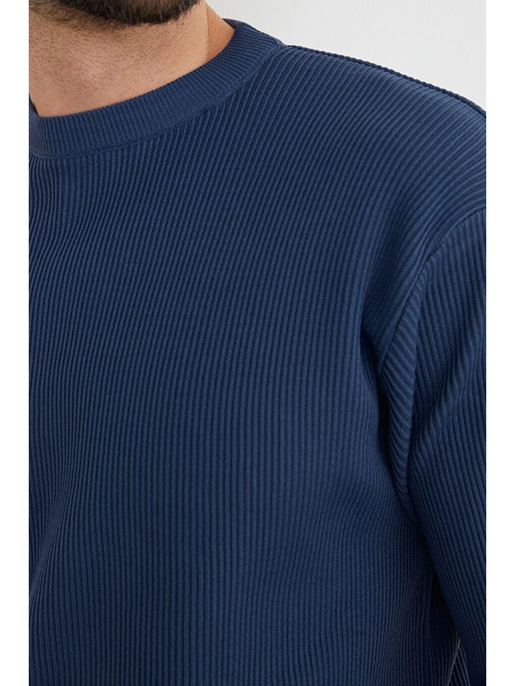 İndigo Basic Bisiklet Yaka Triko Kazak-3