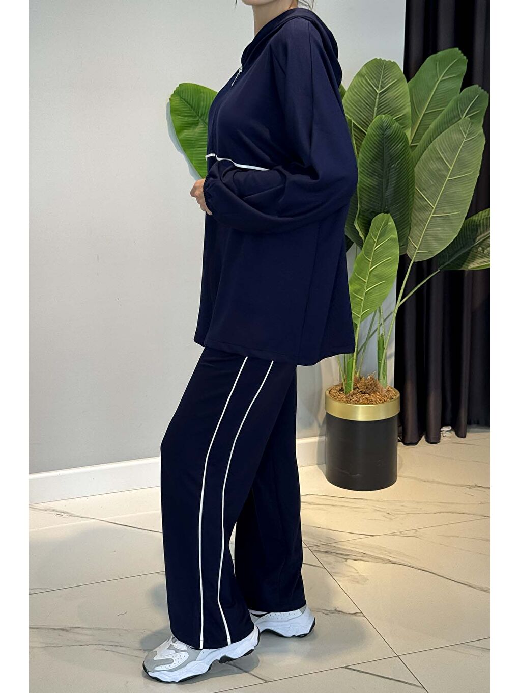 Biye Detaylı Rahat Takım 3143 Lacivert-1