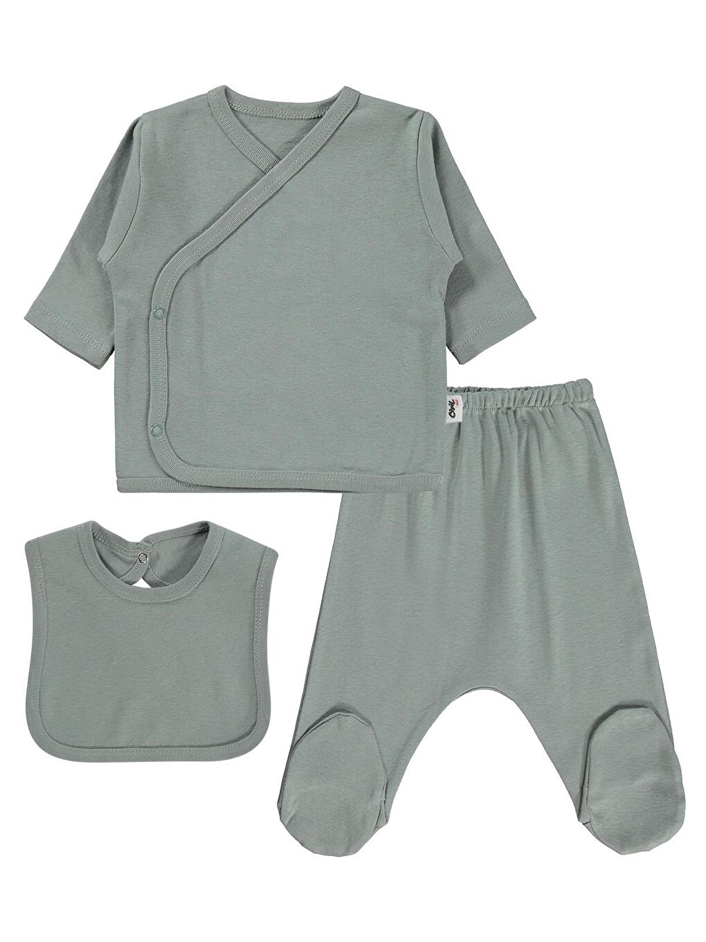 Baby 3'Lü Basic Zıbın Takımları - Yeşil 0-1 Ay